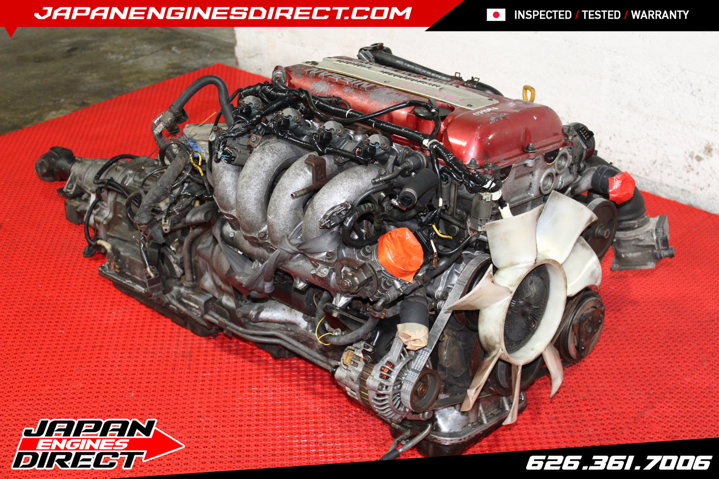 JDM NISSAN REDTOP SR20DET S13 MOTOR AUTO TRANS 2.0L ENGINE SR20 SILVIA 180SX RPS13