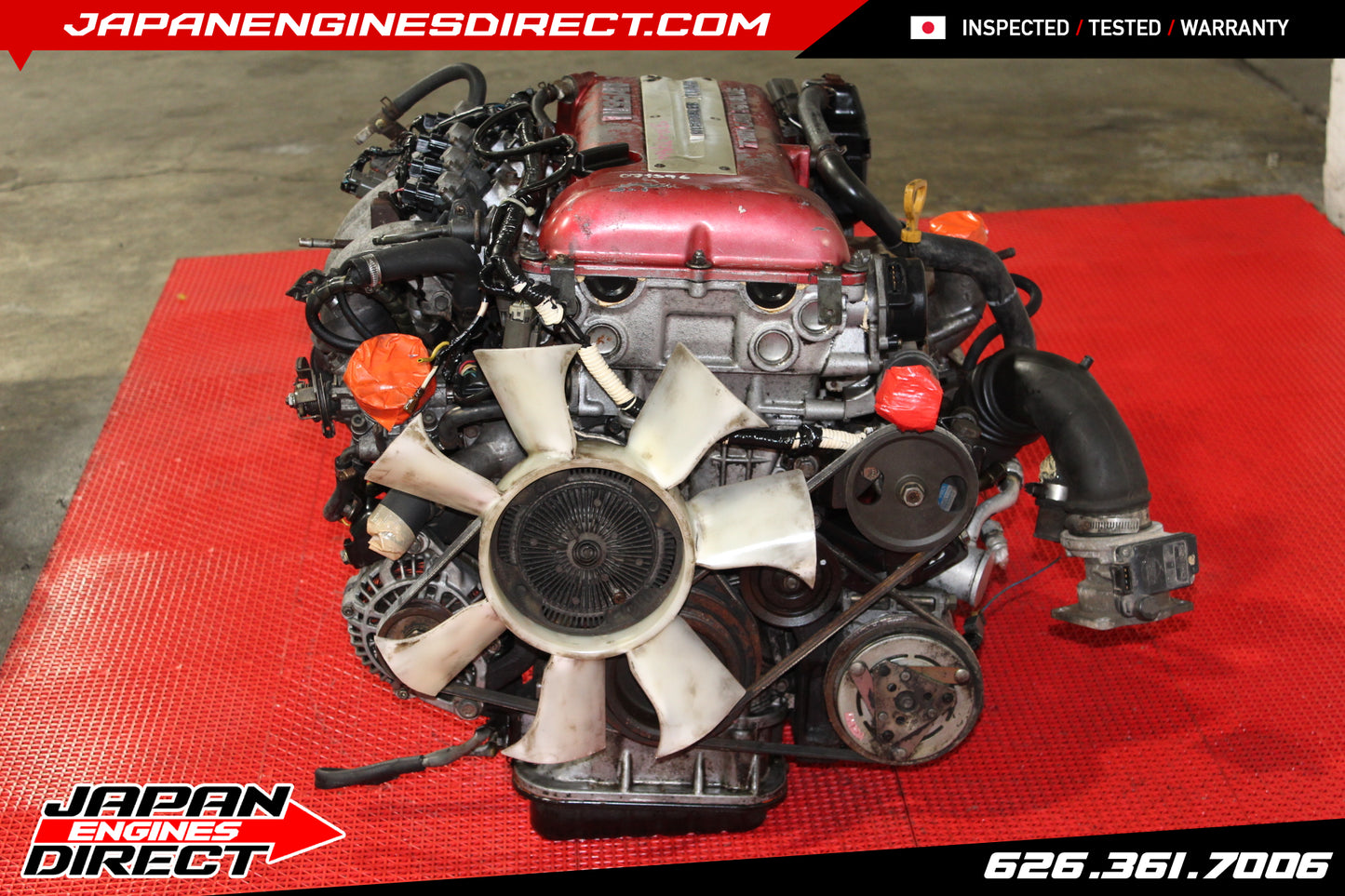 JDM NISSAN REDTOP SR20DET S13 MOTOR AUTO TRANS 2.0L ENGINE SR20 SILVIA 180SX RPS13
