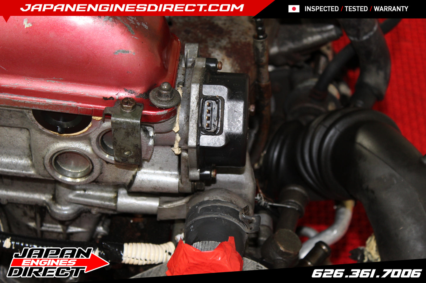 JDM NISSAN REDTOP SR20DET S13 MOTOR AUTO TRANS 2.0L ENGINE SR20 SILVIA 180SX RPS13