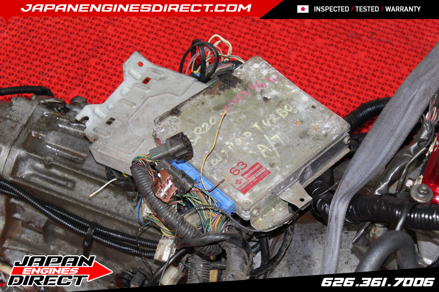 JDM NISSAN REDTOP SR20DET S13 MOTOR AUTO TRANS 2.0L ENGINE SR20 SILVIA 180SX RPS13