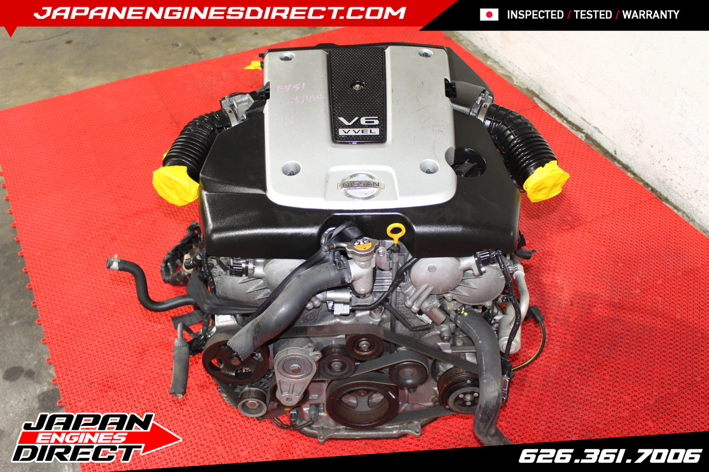 JDM NISSAN 370Z ENGINE 3.7L VQ37VHR MOTOR VQ37 V6 LONG BLOCK 2009-2020 LOW MILES